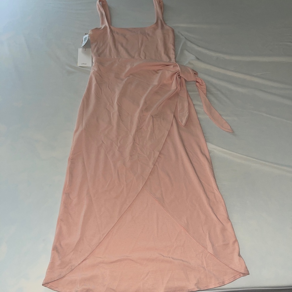 Aritzia Wilfred Saturn Midi Dress (Color: Coral Blush) - Picture 11 of 14